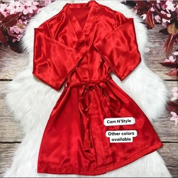 New Satin Silk-Like Kimono Robes - Picture 1 of 6